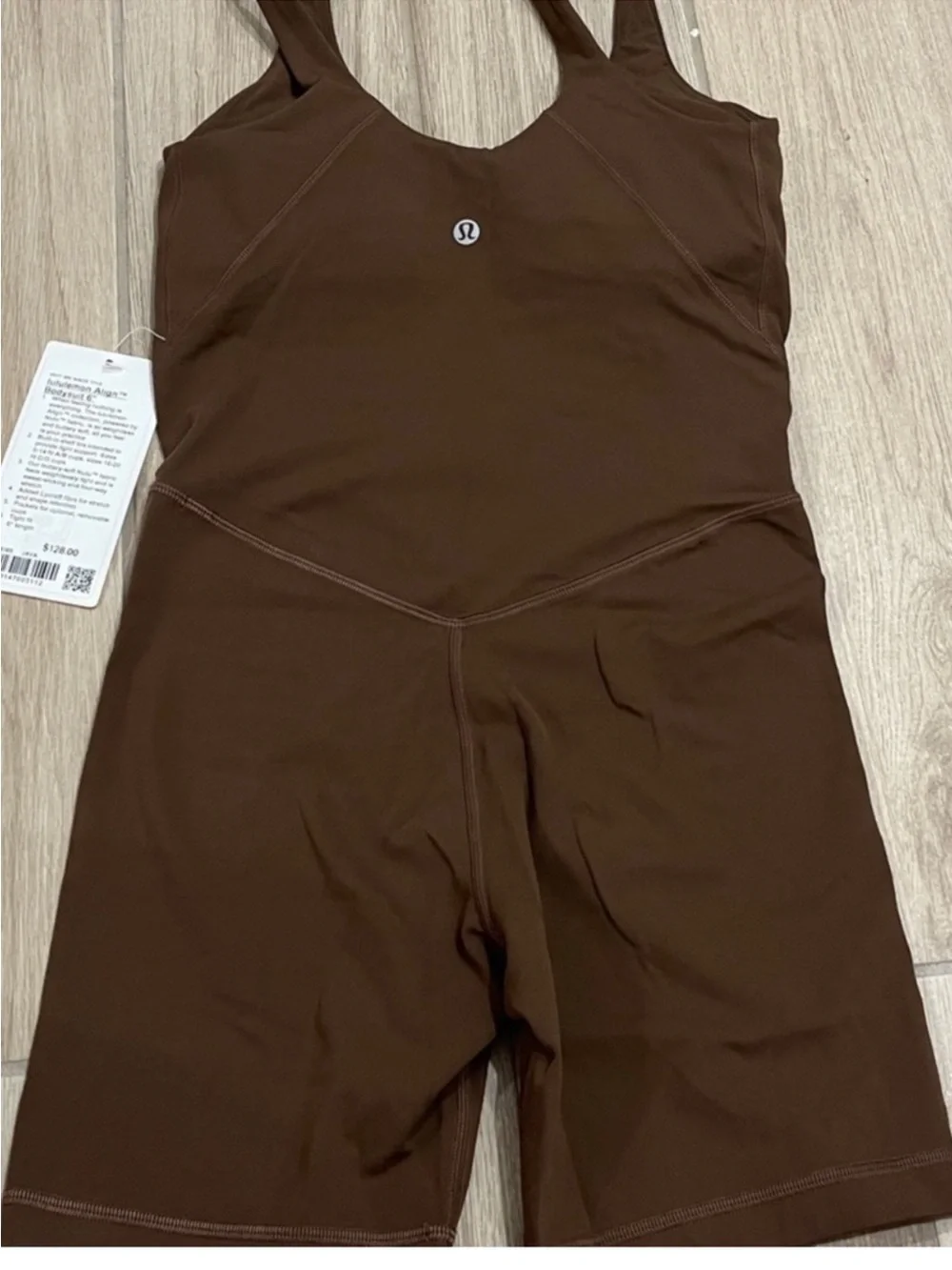 NWT Lululemon Align Bodysuit 6” Java Sz 4